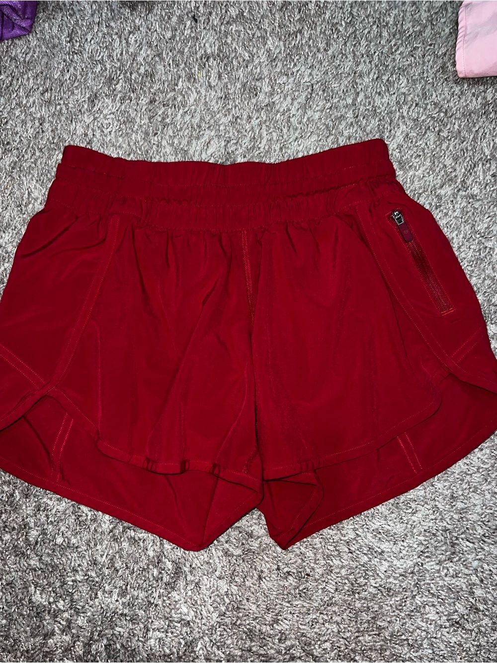 Lululemon Deep Reddish Pink Tracker Shorts size 6